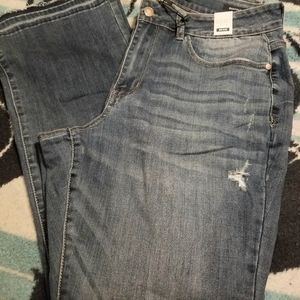 BNWT JUDY BLUE jeans Mid Rise 16W Distressed Plus Size Bootcut Fit Never Worn